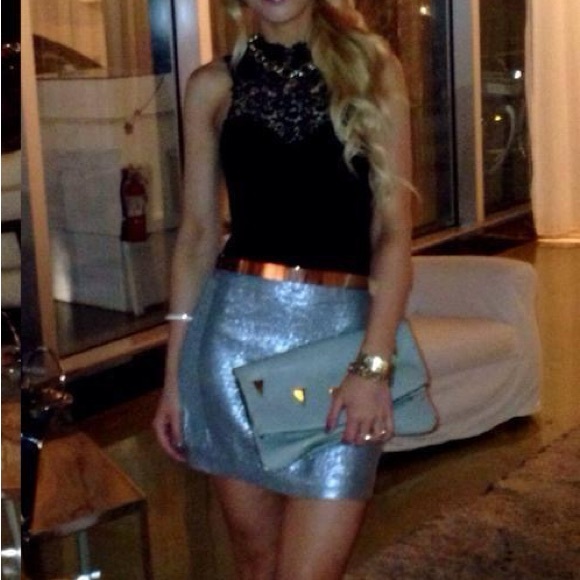 🆕in! REISS GREY SAGE SEQUIN MIDI SKIRT! - Picture 2 of 11